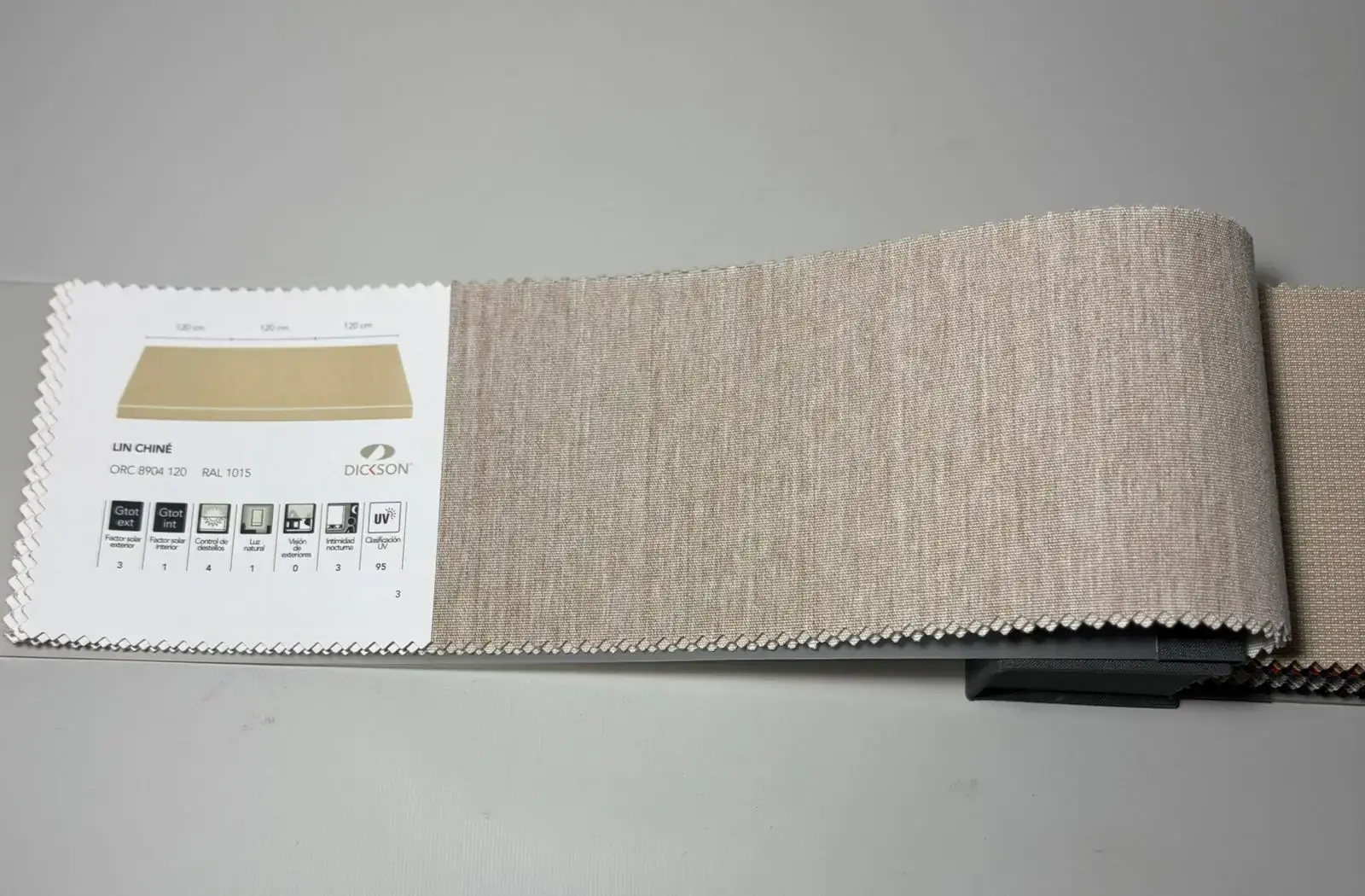 muestra de lona lisa